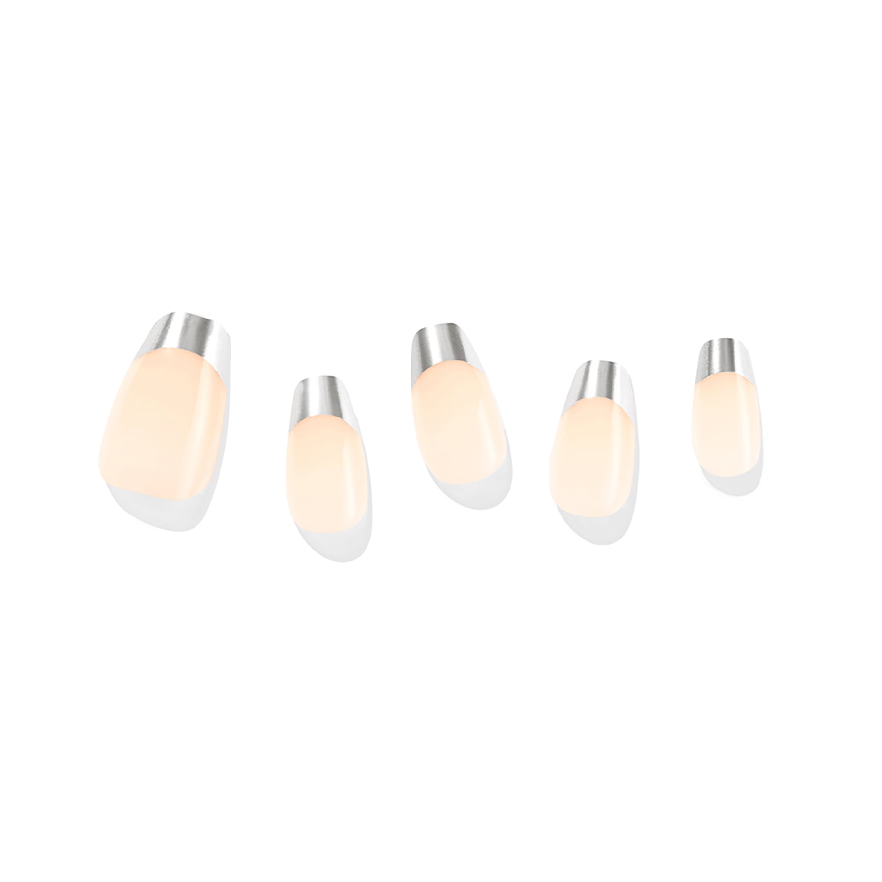 Magic Press Press-on Nails Silver Chic French