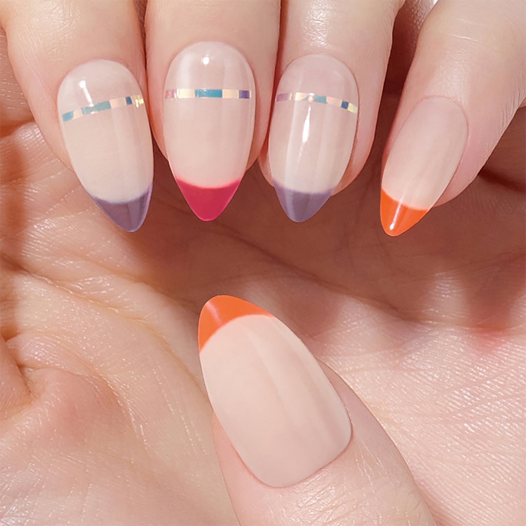Magic Press Press-on Nails Neon Edge French