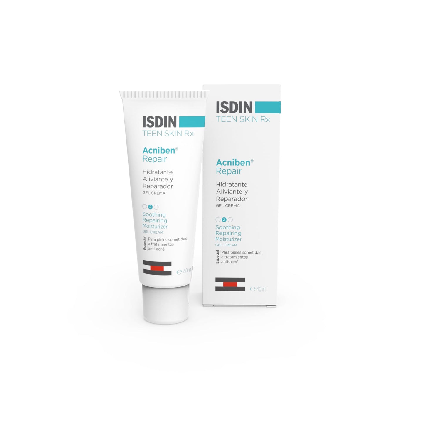 ISDIN Acniben Repair Teen Skin RX Moisturiser Soothing Repairing Gel 40ml