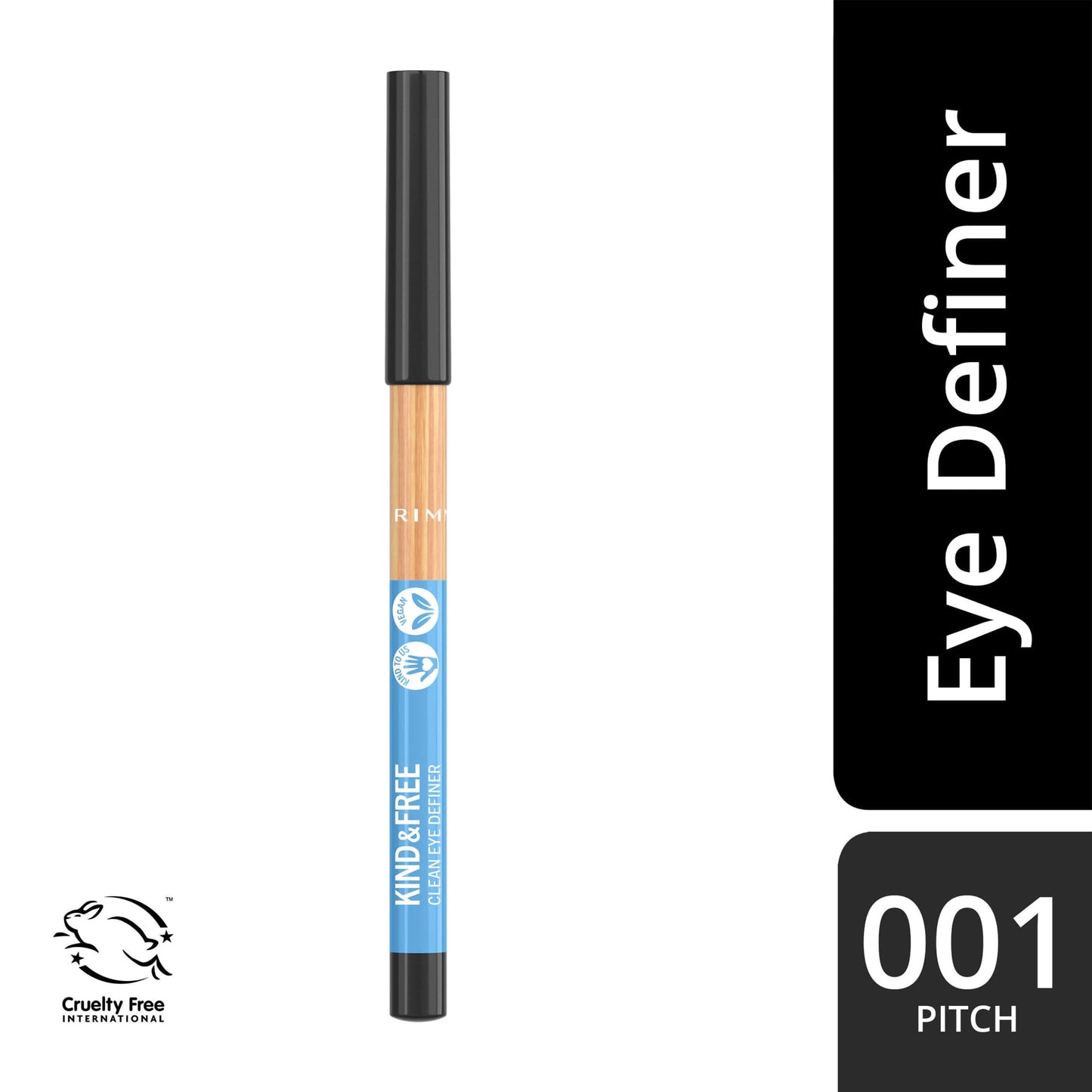 Kind & Free Clean Eyeliner Pencil 1.1g 001 Pitch|1.1g