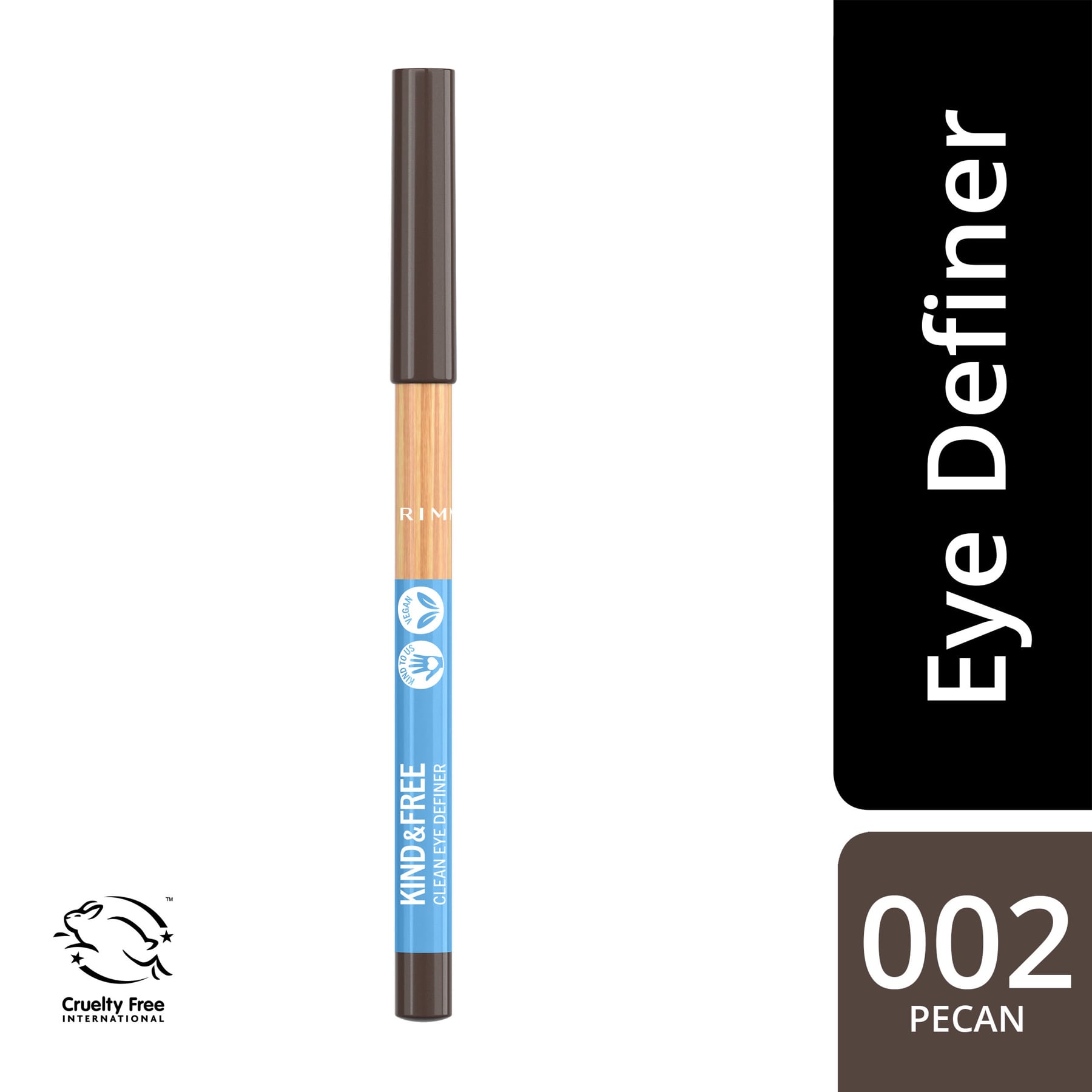 Kind & Free Clean Eyeliner Pencil 1.1g 002 Pecan Brown|1.1g