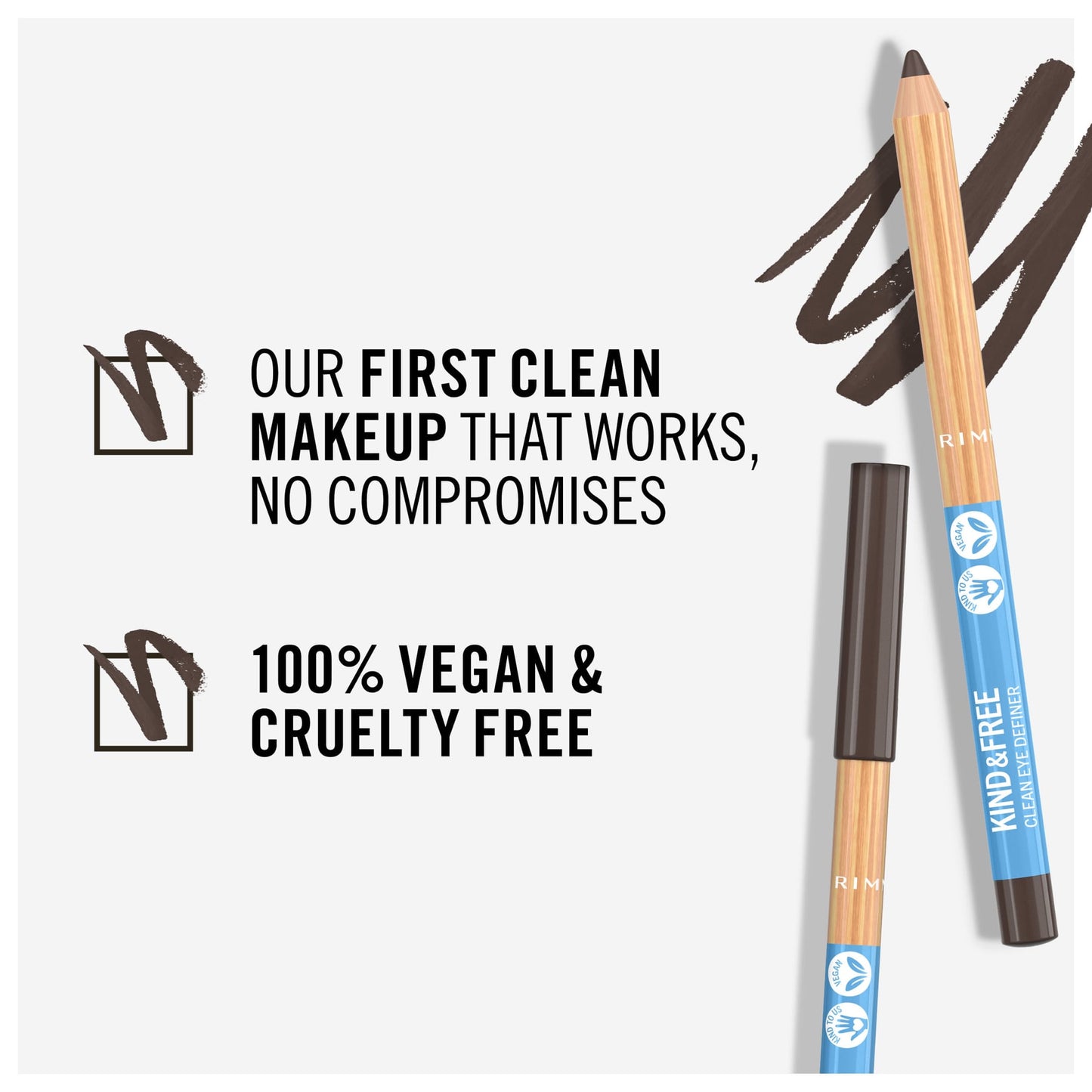 Kind & Free Clean Eyeliner Pencil 1.1g 002 Pecan Brown|1.1g