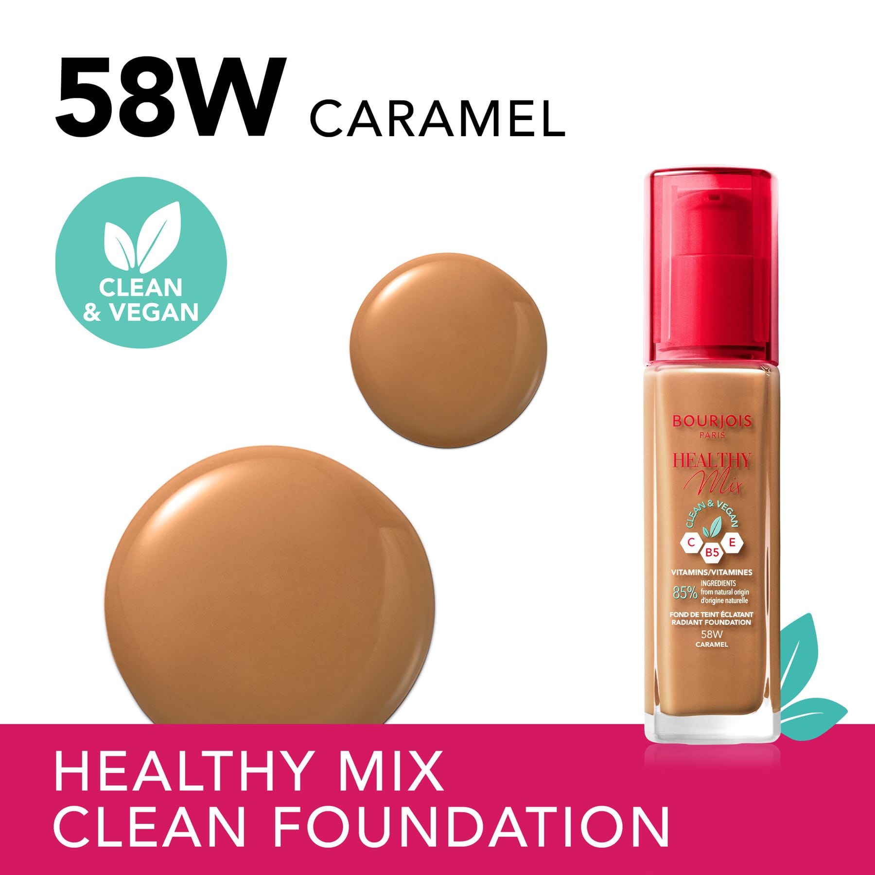 Healthy Mix Clean Foundation 30ml 58W Caramel|30ml