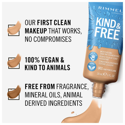 Kind & Free Moisturising Skin Tint Foundation 30ml Fair Porcelain|30ml