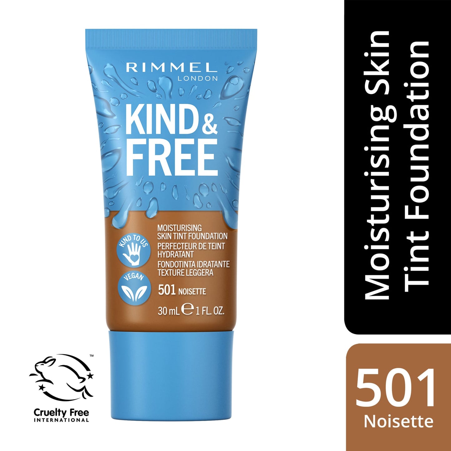 Kind & Free Moisturising Skin Tint Foundation 30ml Noisette|30ml