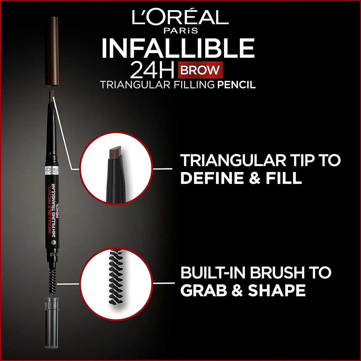 Infaillible Brows 24H Filling Triangular Pencil 9.2g Auburn|9.2g