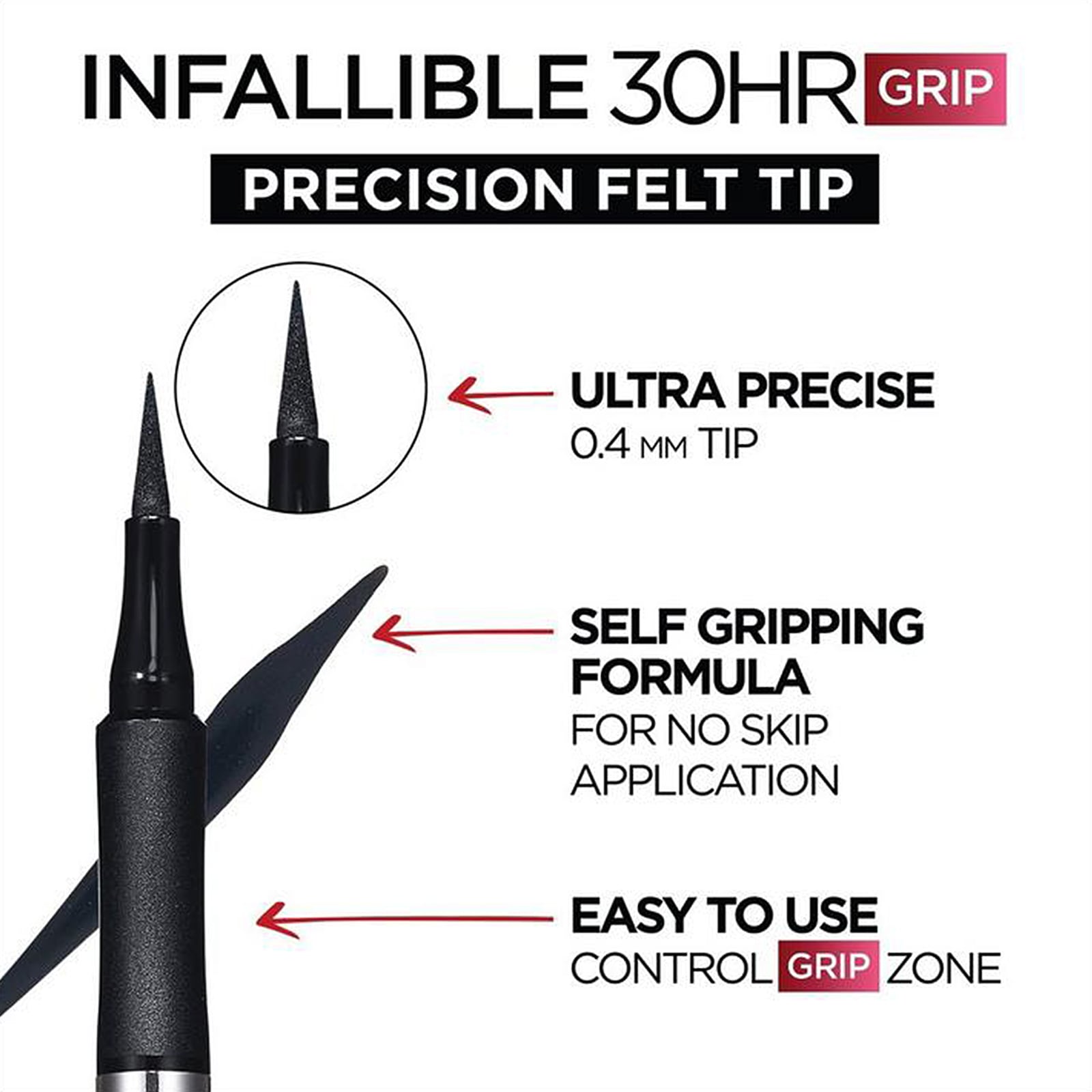 Infallible Precision Felt Eyeliner 01 Black 0.88ml Black|0.88ml