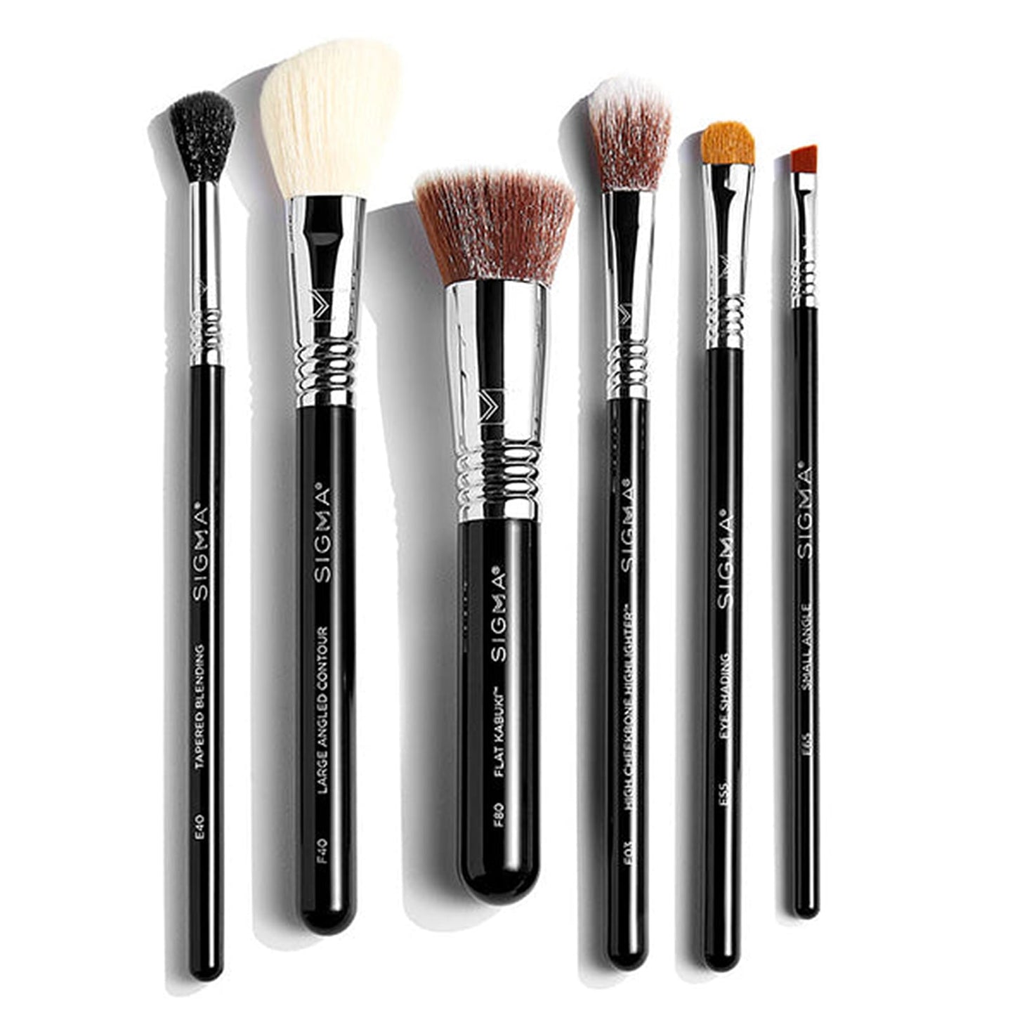 E65 Small Angle Brush Black/Silver Black/Silver|1 Piece