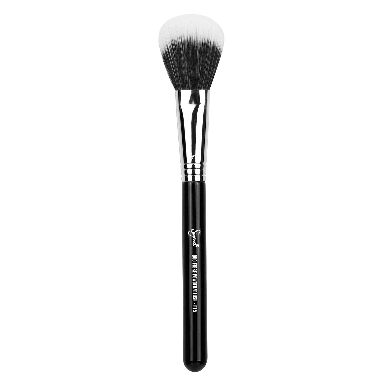 F15 Duo Fibre Powder Blush Brush Black/Silver Black/Silver|1 Piece