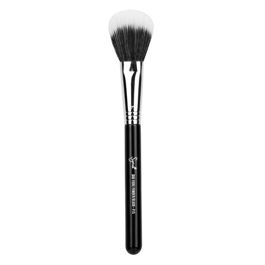 F15 Duo Fibre Powder Blush Brush Black/Silver Black/Silver|1 Piece
