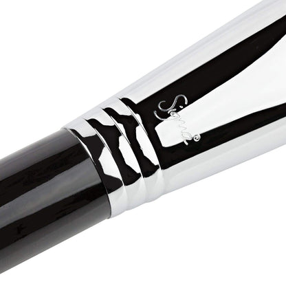 F15 Duo Fibre Powder Blush Brush Black/Silver Black/Silver|1 Piece