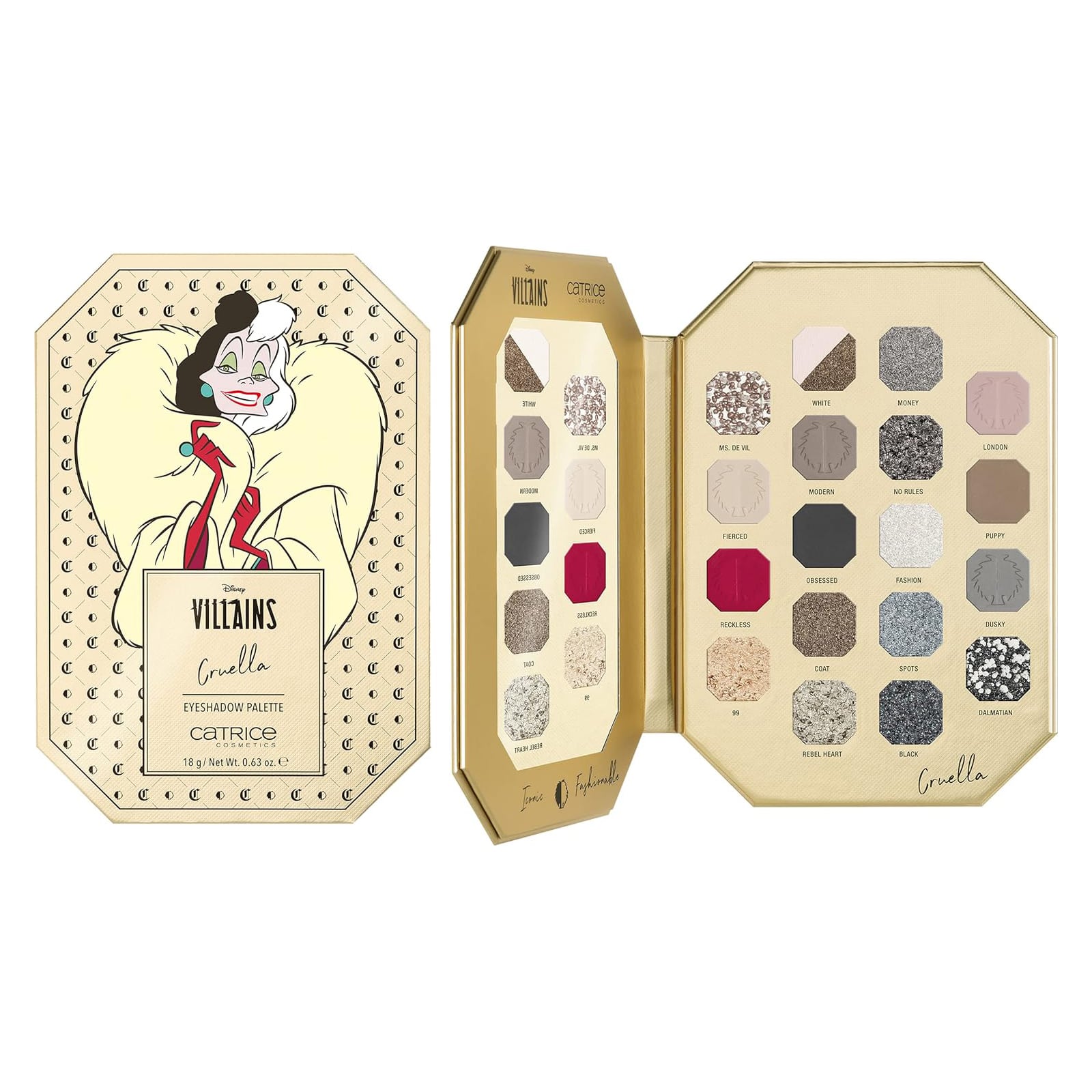 Disney Villains Cruella Eyeshadow Palette 020 Fashion Above All 18g Fashion Above All|18g