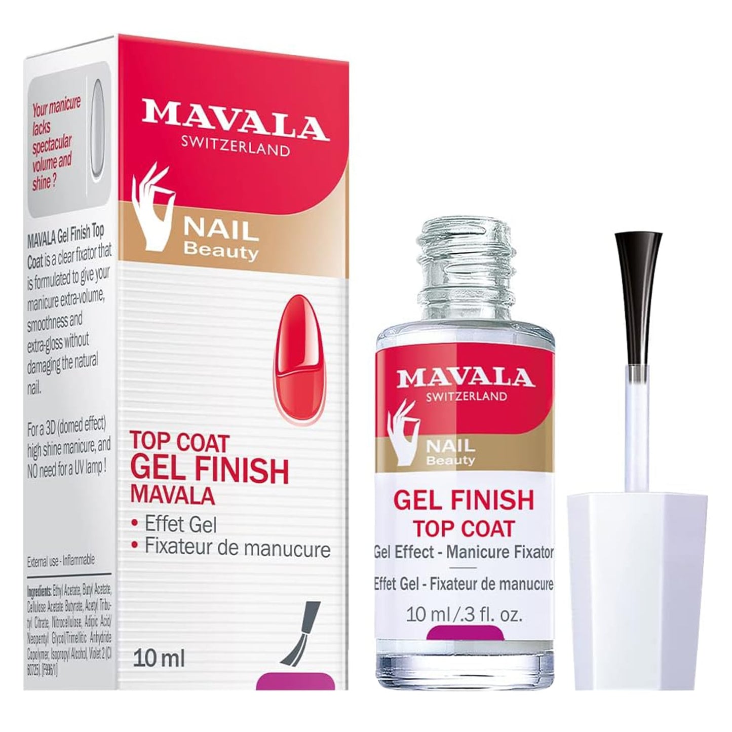 Gel Finish Top Coat Clear 10ml Clear|10ml