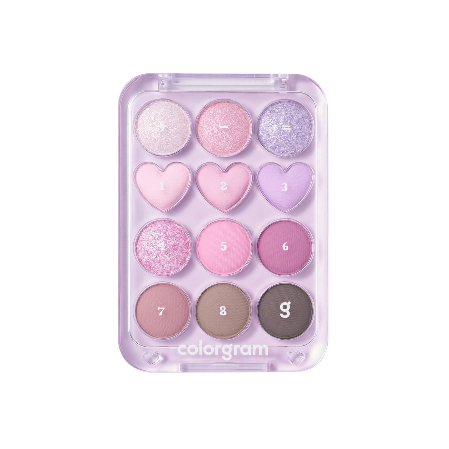 Colorgram Pin Point Eyeshadow Palette - 12 shades Pink+Lavender|12 shades