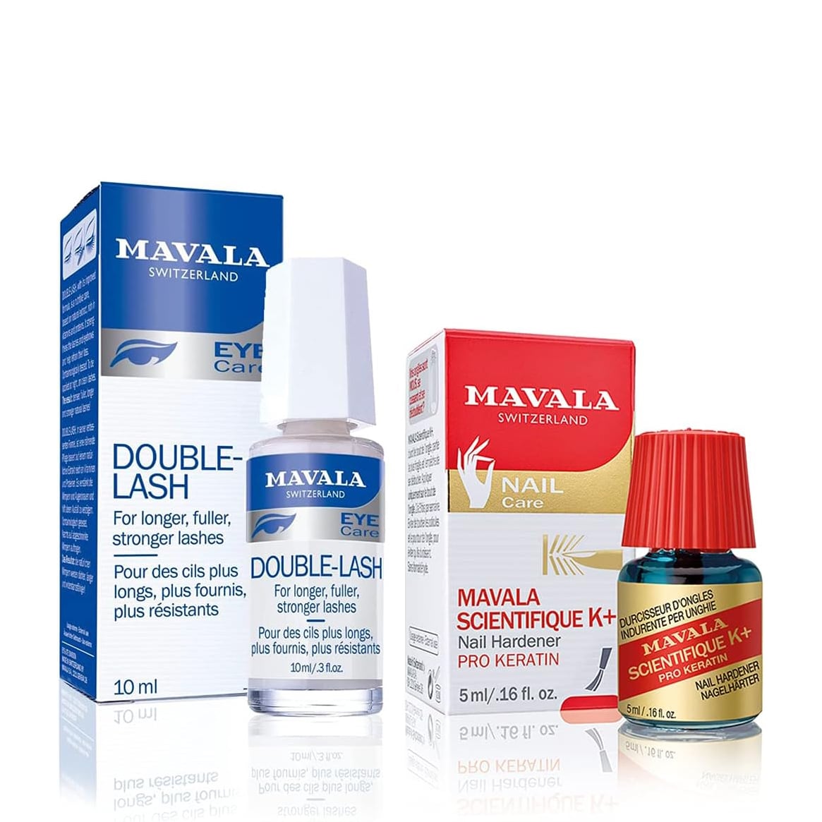 Mavala Scientifique K+ Nail Hardener 5ml + Mavala Double-Lash 10ml