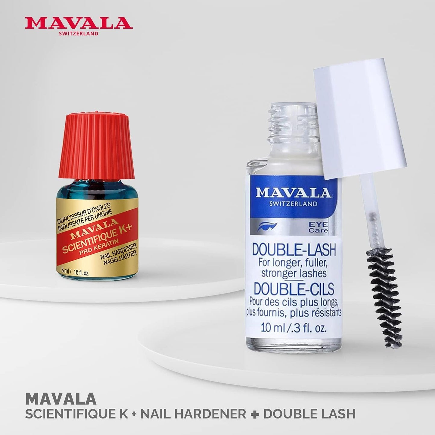 Mavala Scientifique K+ Nail Hardener 5ml + Mavala Double-Lash 10ml