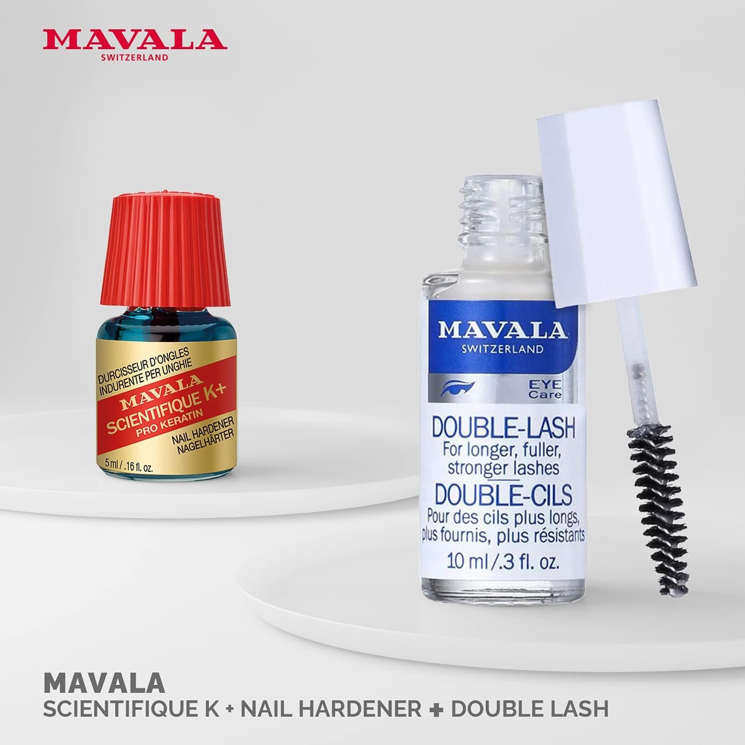 Mavala Scientifique K+ Nail Hardener 5ml + Mavala Double-Lash 10ml