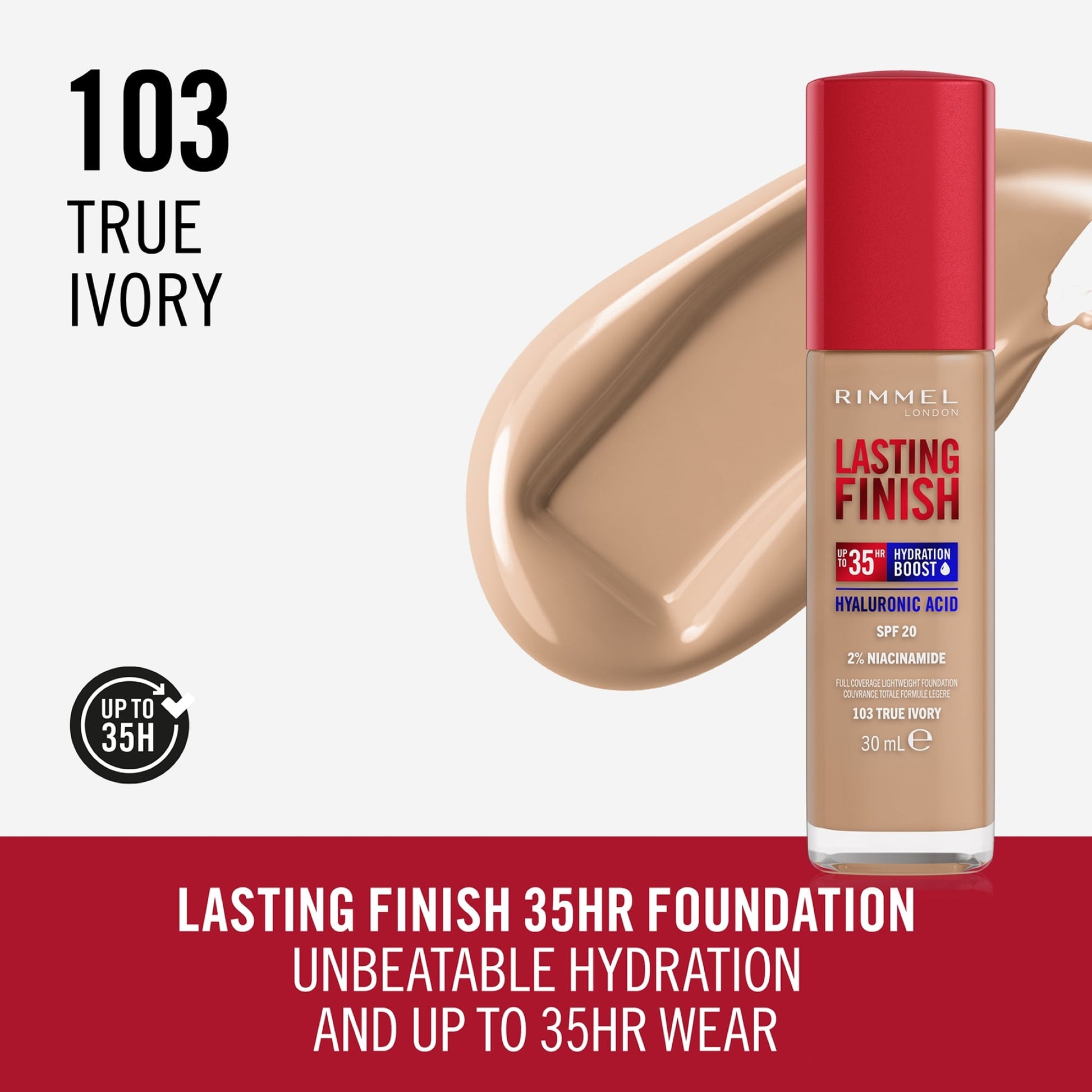 Lasting Finish 35 Hour Foundation 30ml True Ivory|30ml