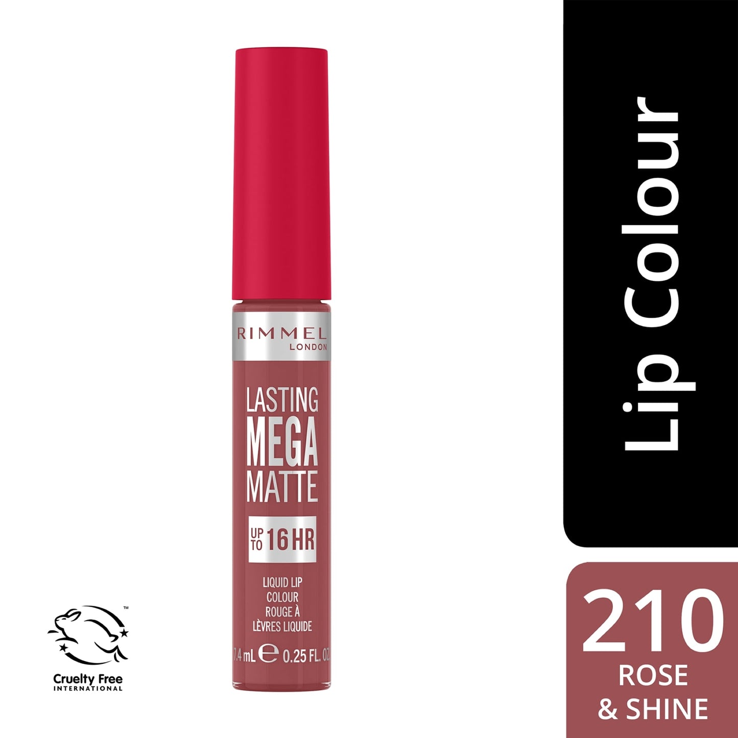 Lasting Mega Matte Liquid Lip Colour 7.4ml Rose & Shine|7.4ml