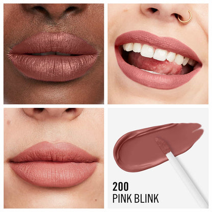 Lasting Mega Matte Liquid Lip Colour 7.4ml Pink Blink|7.4ml