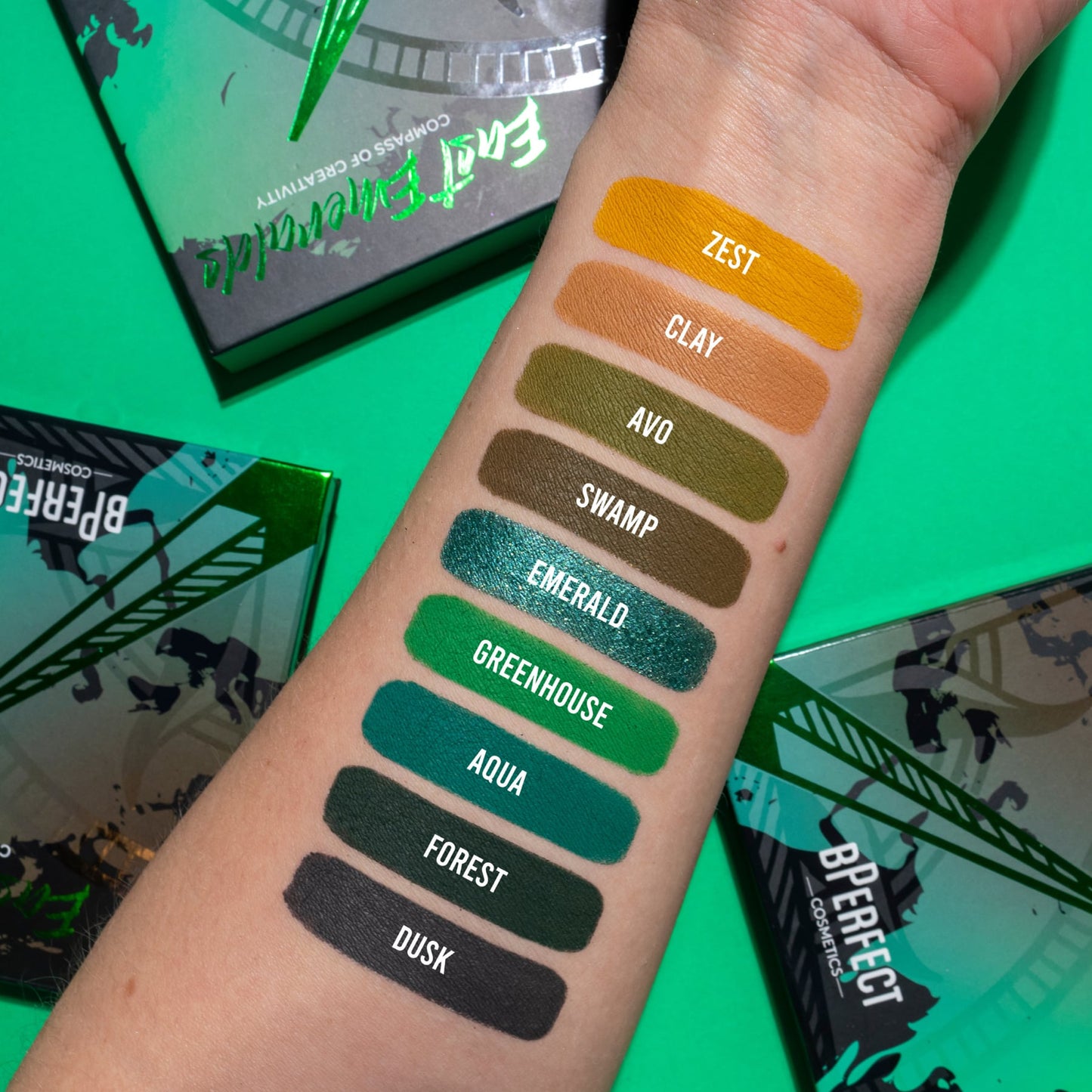 Compass of Creativity Eyeshadow Palette - 9 shades East Emeralds|110g