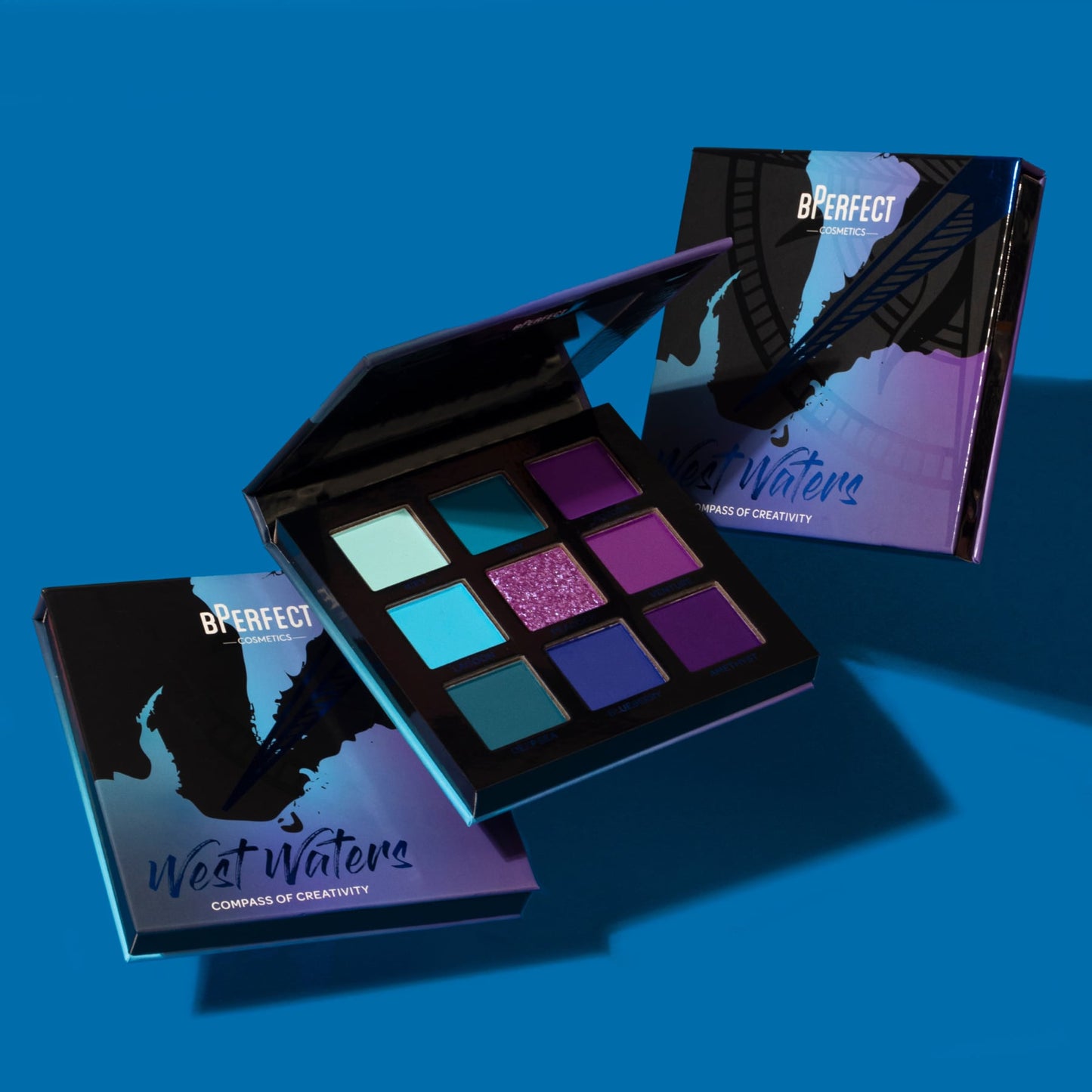 Compass of Creativity Eyeshadow Palette - 9 shades West Waters|110g