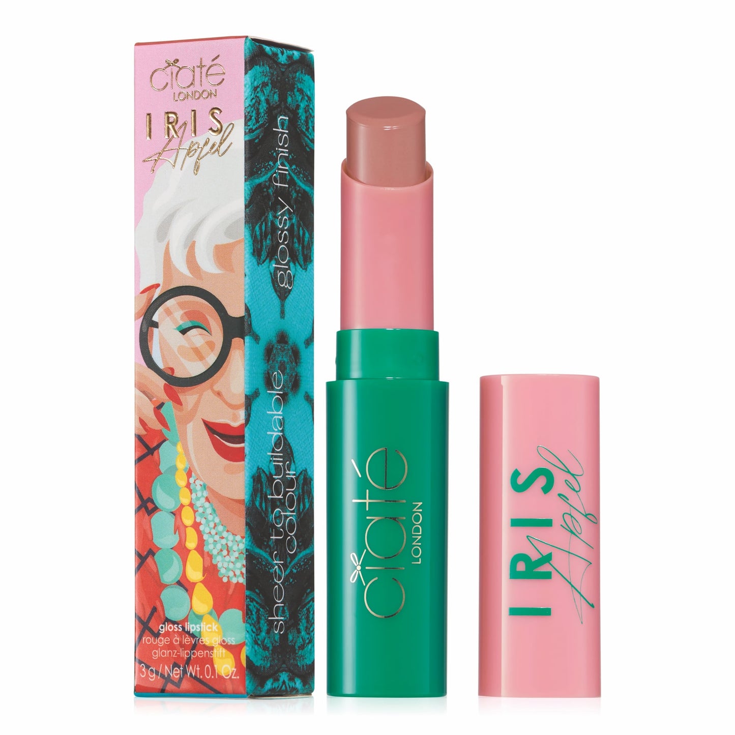 Iris Apfel Creamy Gloss Lipstick 6.5ml Nude Pink|6.5ml