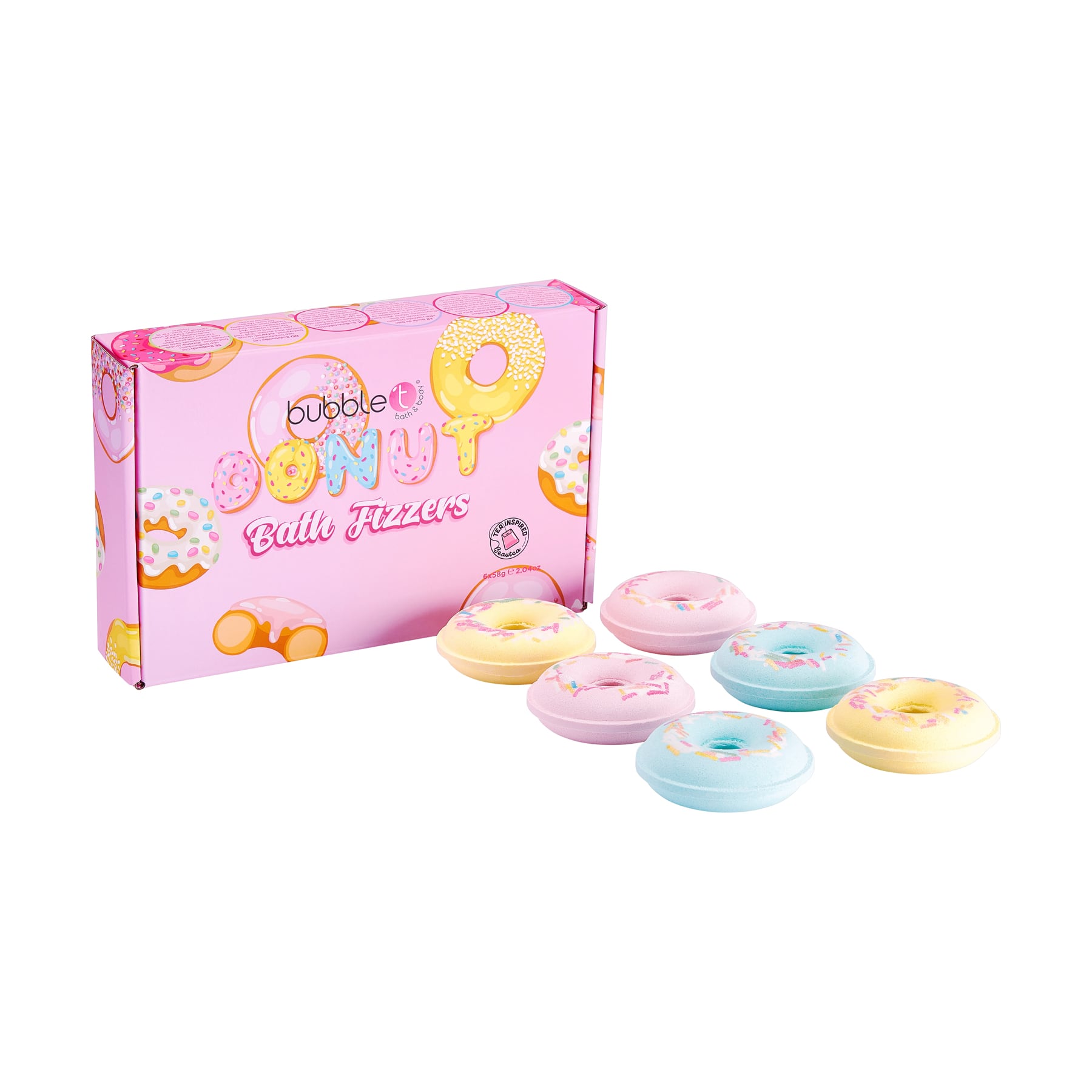 Donut Bath Fizzers 6pcs 6 x 58g
