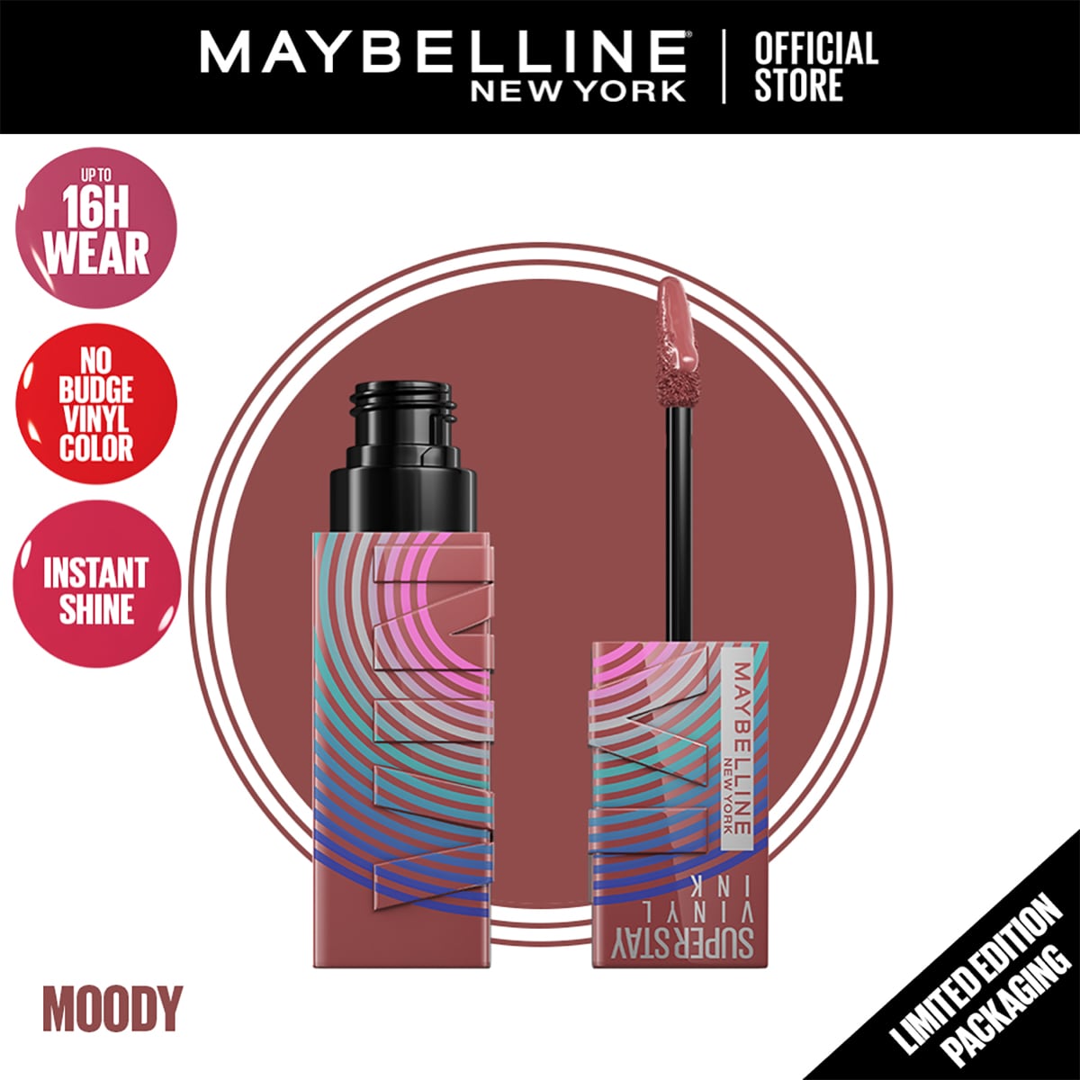 Maybelline Superstay Vinyl Ink Lipstick Music Collection Limited Edition Moody