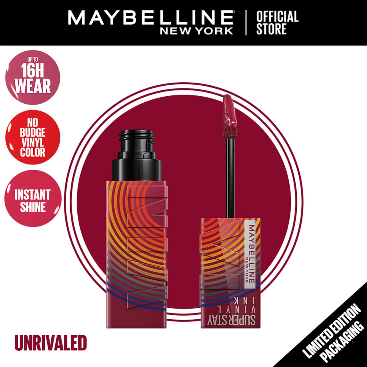Maybelline Superstay Vinyl Ink Lipstick Music Collection Limited Edition Unrivaled