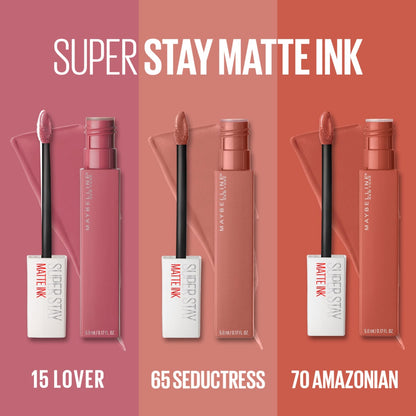 Maybelline Superstay Matte Ink Lipstick Set 3pcs (Amazonian, Lover, Seductress) Amazonian, Lover, Seductress