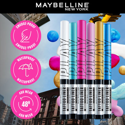 Maybelline Tattoo Liner Play Waterproof Liquid Eyeliner Defend Shake
