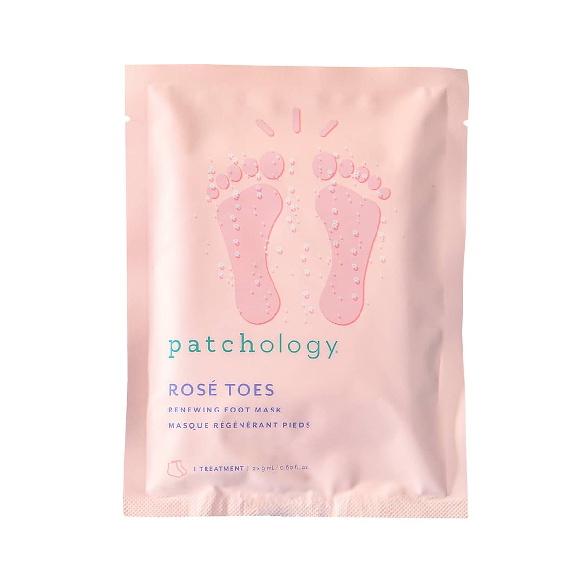 Patchology Serve Chilled Rose Toes Renewing Foot Mask 2x 9ml