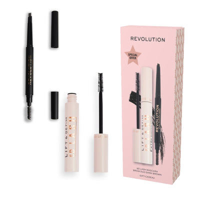 Makeup Revolution 5d Lash Mascara & Duo Brow Definer Pencil