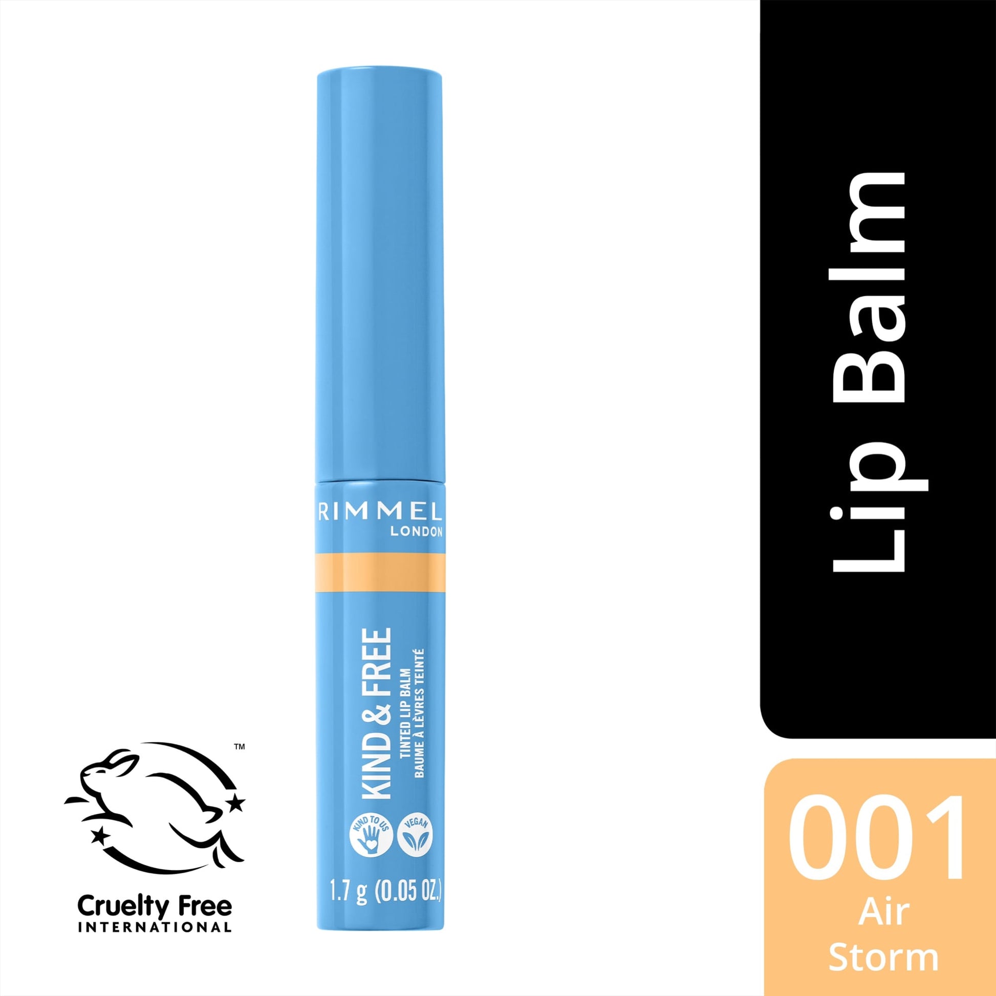 Rimmel London Kind & Free Tinted Lip Balm 1.7g 001 Air Storm|10g