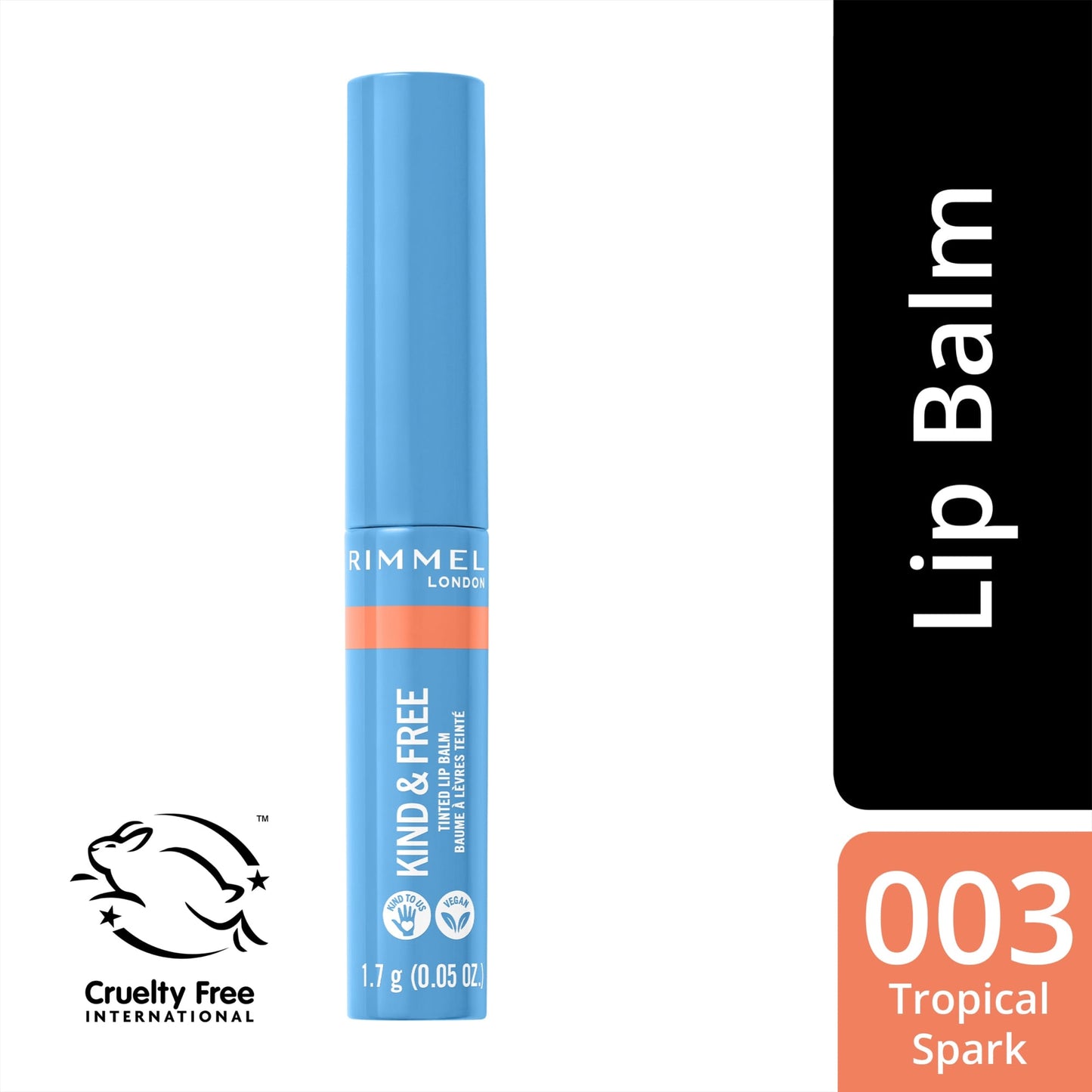 Rimmel London Kind & Free Tinted Lip Balm 1.7g 003 Tropical Spark|10g