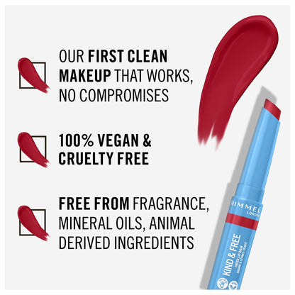 Rimmel London Kind & Free Tinted Lip Balm 1.7g 005 Turbo Red|10g
