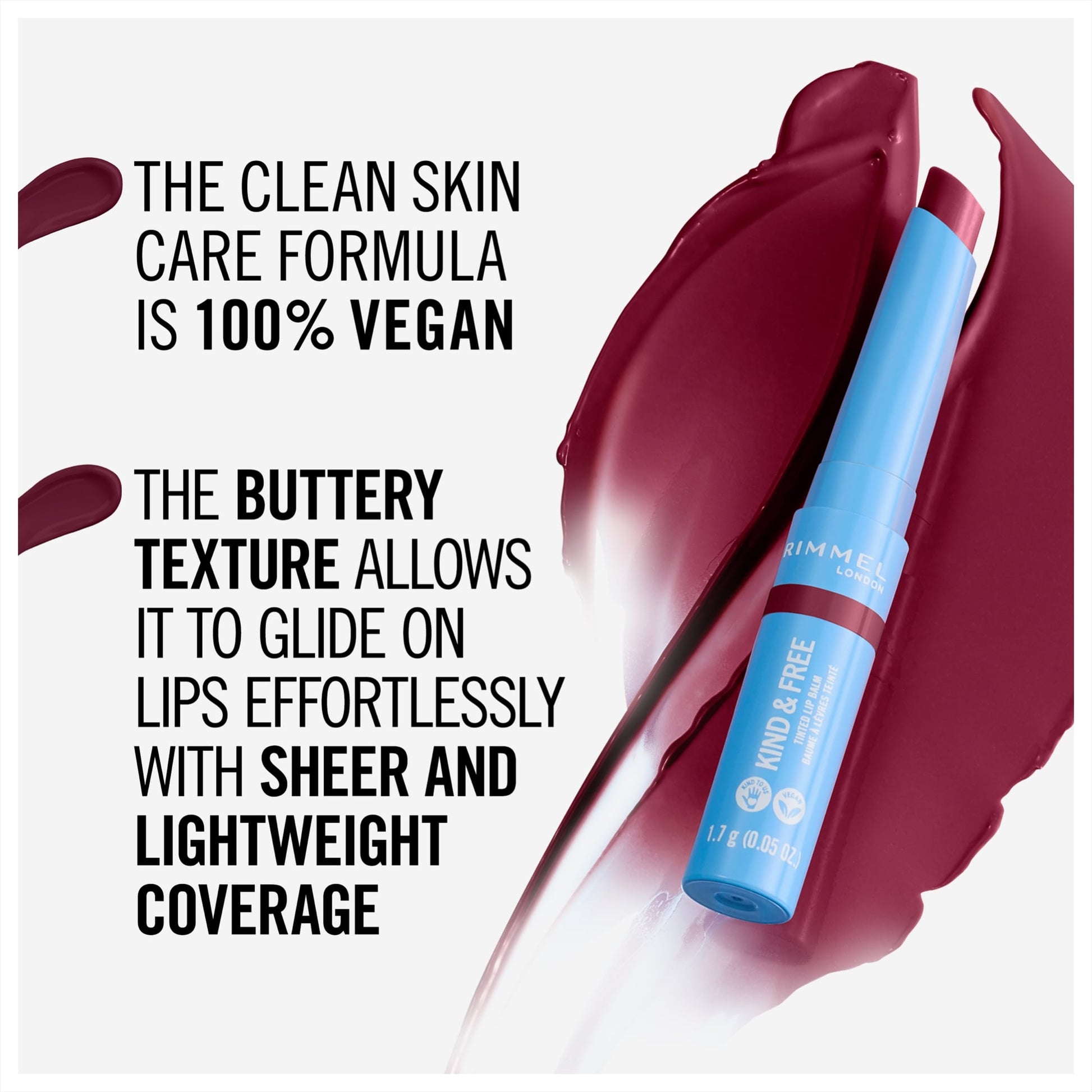 Rimmel London Kind & Free Tinted Lip Balm 1.7g 006 Berry Twist|10g