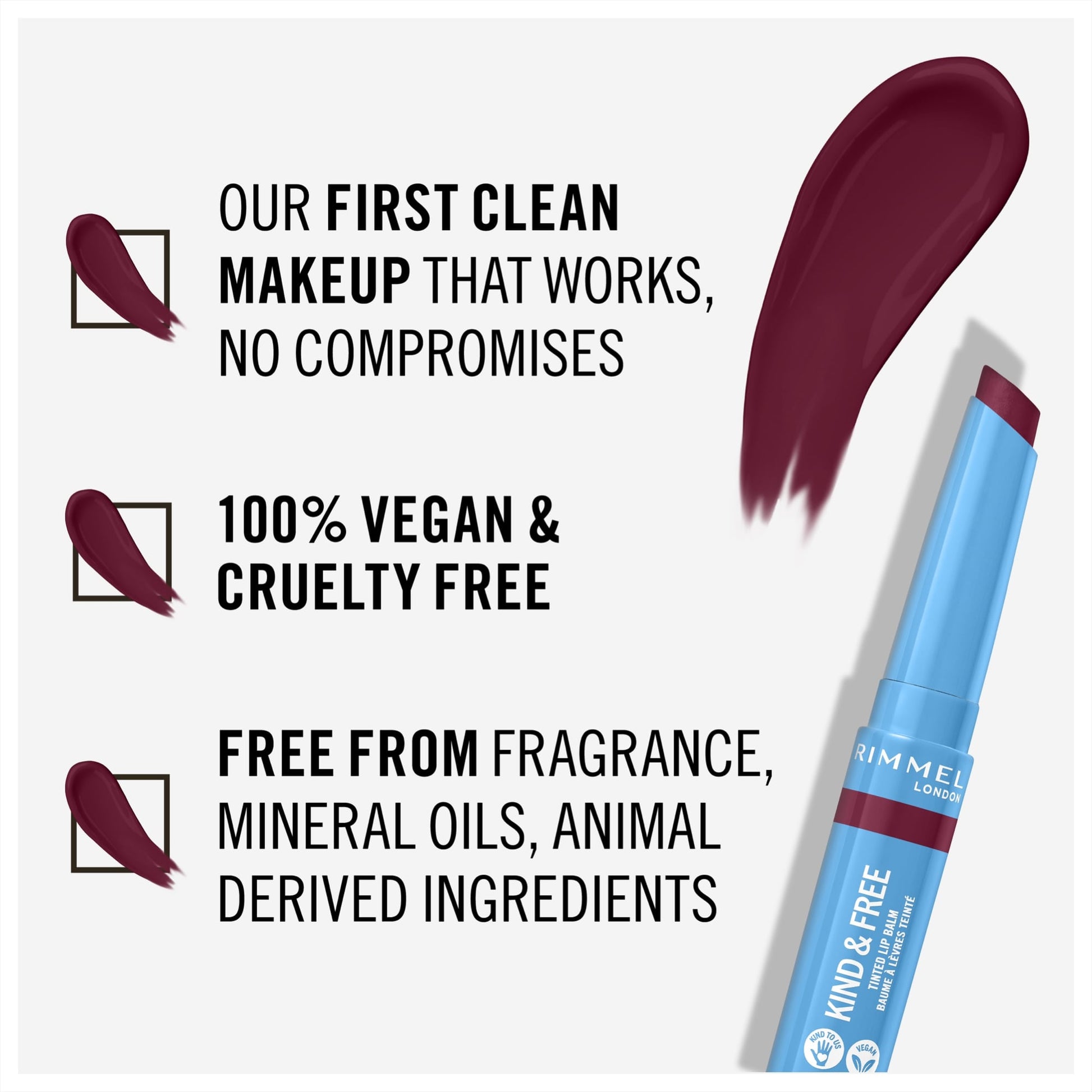 Rimmel London Kind & Free Tinted Lip Balm 1.7g 006 Berry Twist|10g