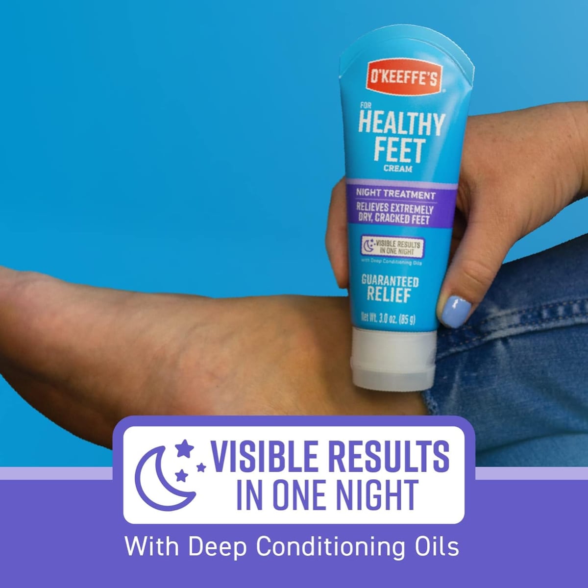 O'Keeffe's Healthy Feet Night Treatment Foot Cream Tube 3oz 3oz