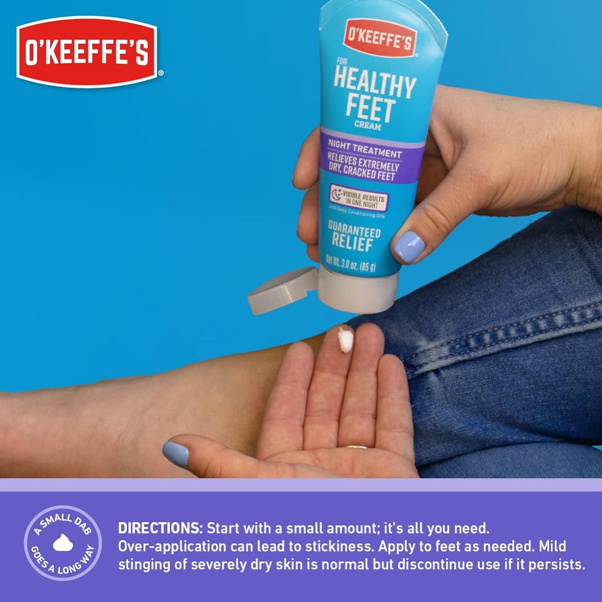 O'Keeffe's Healthy Feet Night Treatment Foot Cream Tube 3oz 3oz