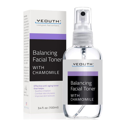 Yeouth Balancing Facial Toner with Chamomile, Allantoin, Alcloxa, 3.4oz 3.4oz