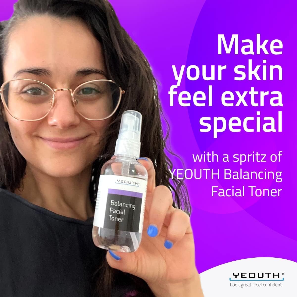 Yeouth Balancing Facial Toner with Chamomile, Allantoin, Alcloxa, 3.4oz 3.4oz