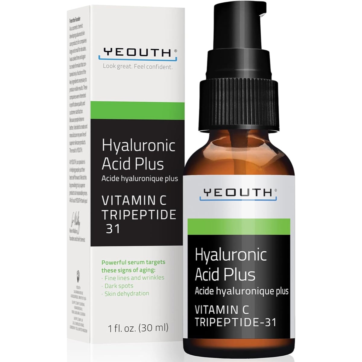 Yeouth Hyaluronic Acid Plus Serum with Vitamin C 1oz