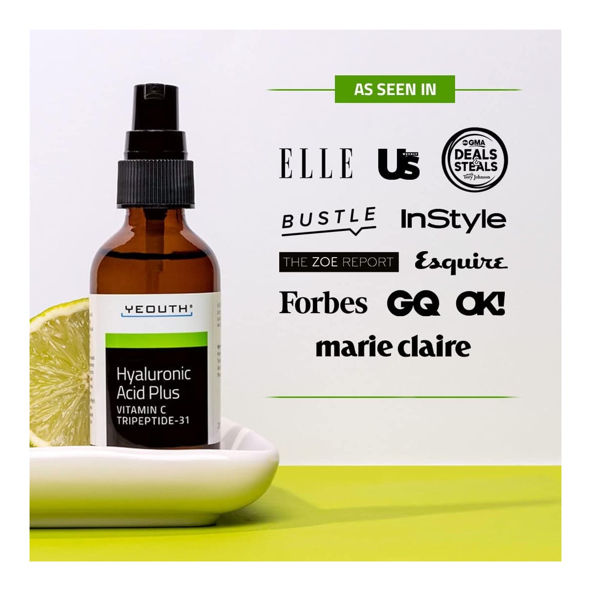 Yeouth Hyaluronic Acid Plus Serum with Vitamin C 2oz