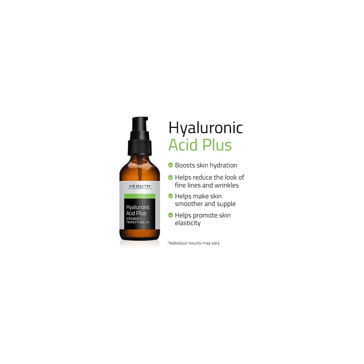 Yeouth Hyaluronic Acid Plus Serum with Vitamin C 2oz