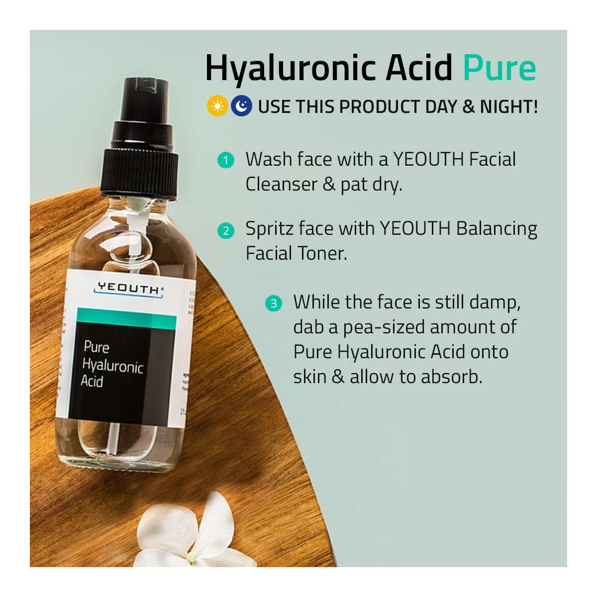 Yeouth Pure Hyaluronic Acid Serum 1oz