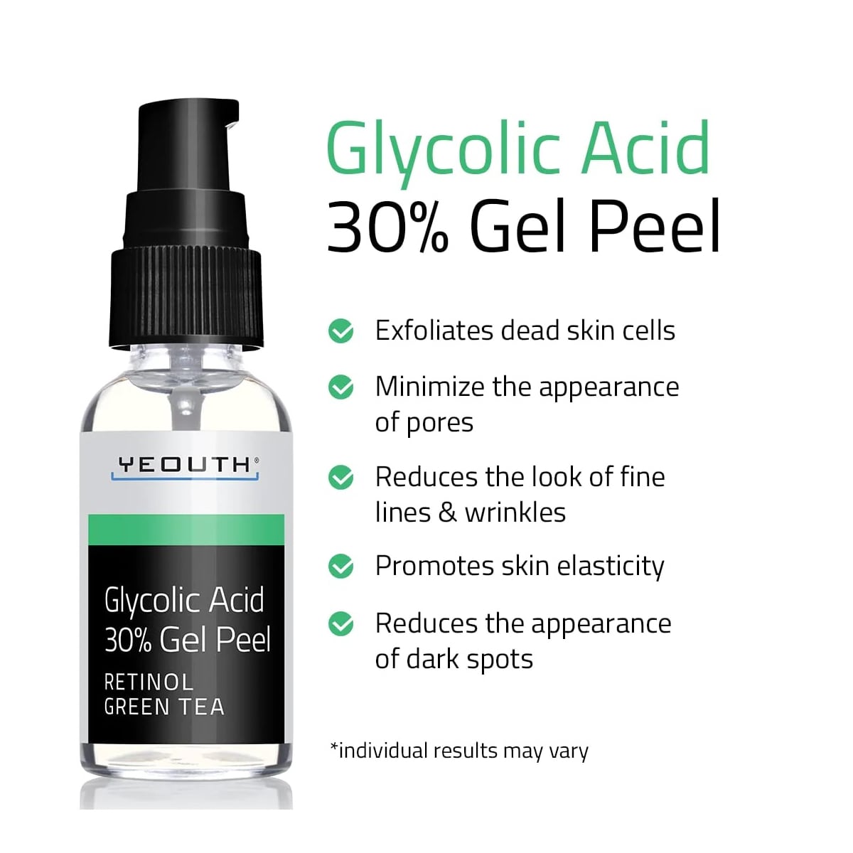 Yeouth 30% Glycolic Acid Gel Peel 1oz