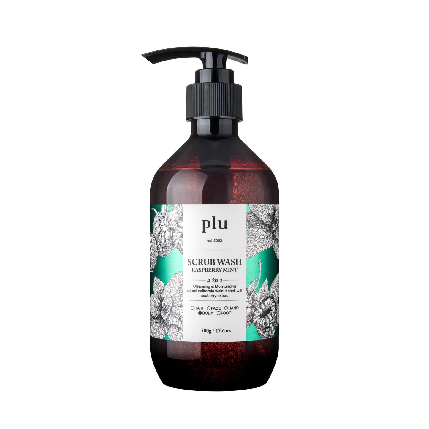 plu Scrub Wash Raspberry Mint 500g