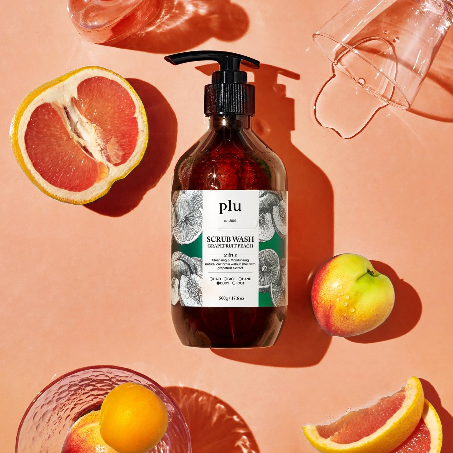 plu Scrub Wash Grapefruit Peach 500g